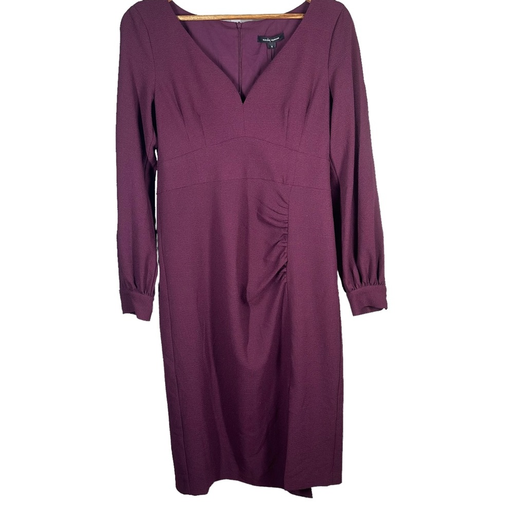 Nanette Lepore Women’s Sz 8 Cut Out Sleeve Rouched Front Sheath Dress NWT